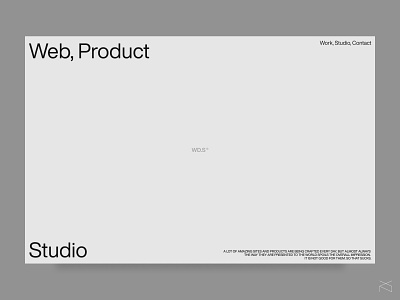 WD.S ® minimalism portfolio studio web