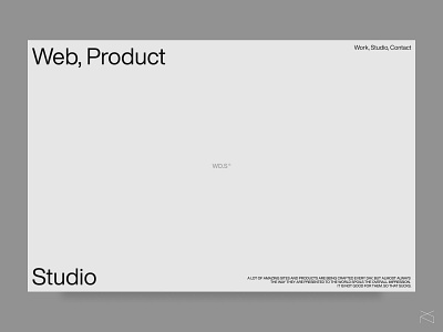 WD.S ® minimalism portfolio studio web