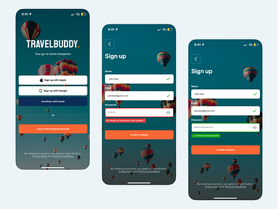 Signup page (Daily UI 001) app app design daily ui interface design mobile ui ui uxdesigner