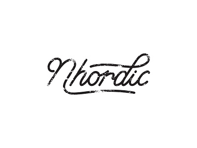 Nhordic caligraphy logo wordmark
