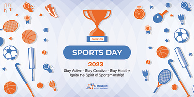 Sports Day Poster Design For SJ Innovation 2023 branding design graphic design illustration poster