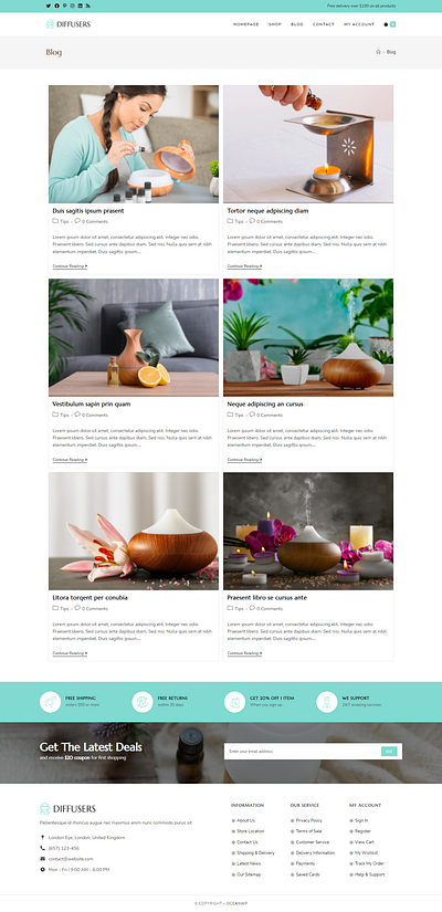 DIFFUSERS BLOG Website blog website wordpress website