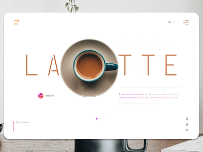 Cofee shop website clear coffee coffee shop design latte shop simple ui ui ux web website white background