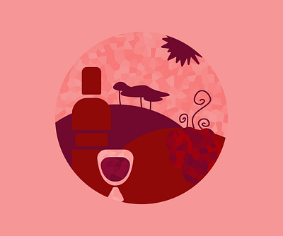 Wine cellar branding design figma graphic design logo pink vector wine cellar