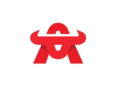 Letter A Bull a monogram abstract angry bull bison bold brand designer branding buffalo bull bull logo bull monogram charging bull letter a bull logo logo design logo designer minimal minimalist negative space popular