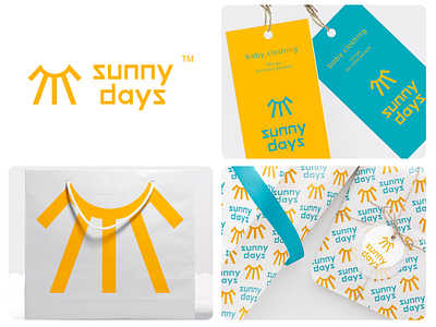 SUNNY DAYS baby branding clothing design dress graphicdesign logo logodesign logomark logotype sun