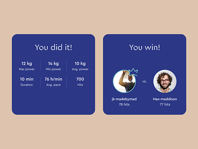 Mobile App Game Cards for Bownce Sports Tech Startup madebymad