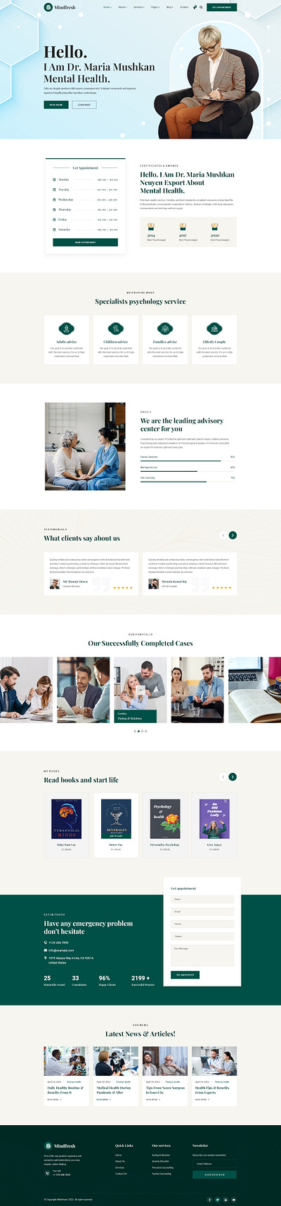 MindFresh – Psychology & Counseling WordPress Theme therapy