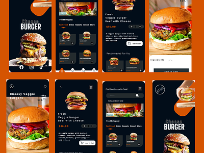 Burger Mobile App app burger mobile app design figma food recipe foodapp ui