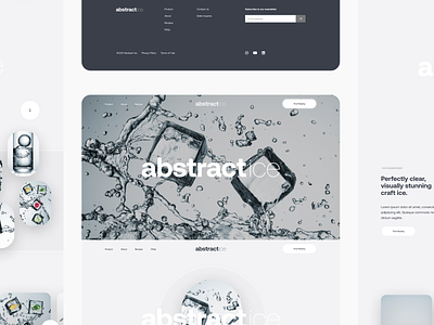 Abstract Ice | Marketing Site branding design homepage layout typography ui webdesign