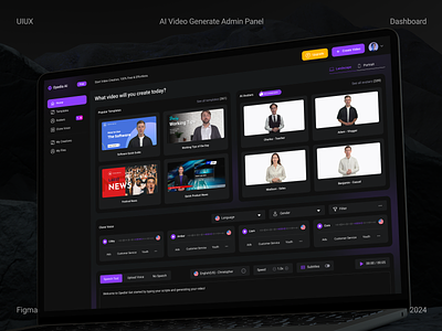 AI Video Generate Dashboard UI Design ai ai deep learning ai website artificial intelligence figma landing page landing page design landing page ui machine learning ui ui ux ux video generate website web app web app design web app ui design web application ui web design website design website ui