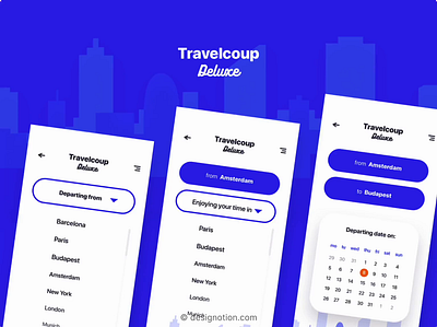 TravelCoup Deluxe App Proposal flat design ios app design 2024 mobile app travel app travel app design travel app ios