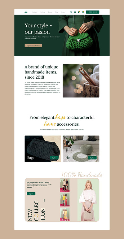 E-commerce website for handicrafts branding design e commerce ui uiux design ux web design website