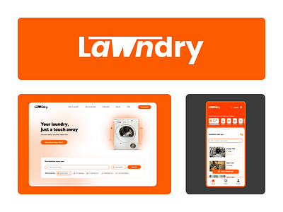 Lawndry - a laundry management solution app app design branding design figma laundry laundry app logo mobile app mobile ui product design ui ux web design web ui website