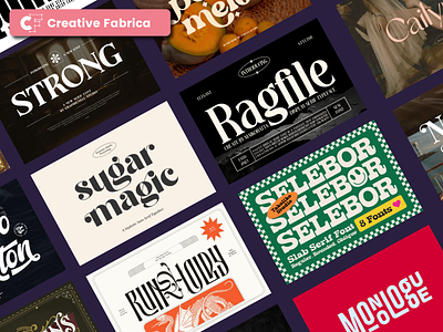 Creative Fabrica - 150,000 Fonts in One Place! branding displayfonts fonts graphic design illustration logos sanserifs serifs slab serifs typefaces typography