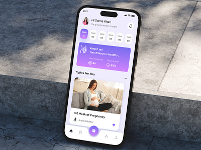 Pregnancy Tracker Mobile App UI Design app app design app ui app ui design figma mobile app mobile app design mobile app ui mobile app ui design pregnancy pregnancy app design pregnancy app ui pregnancy app ui design pregnancy mobile app pregnancy tracker tracker app ui ui ux ux