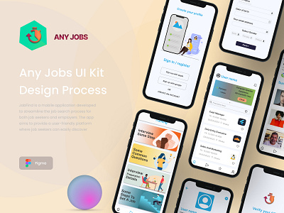 Job Application app branding graphic design ui