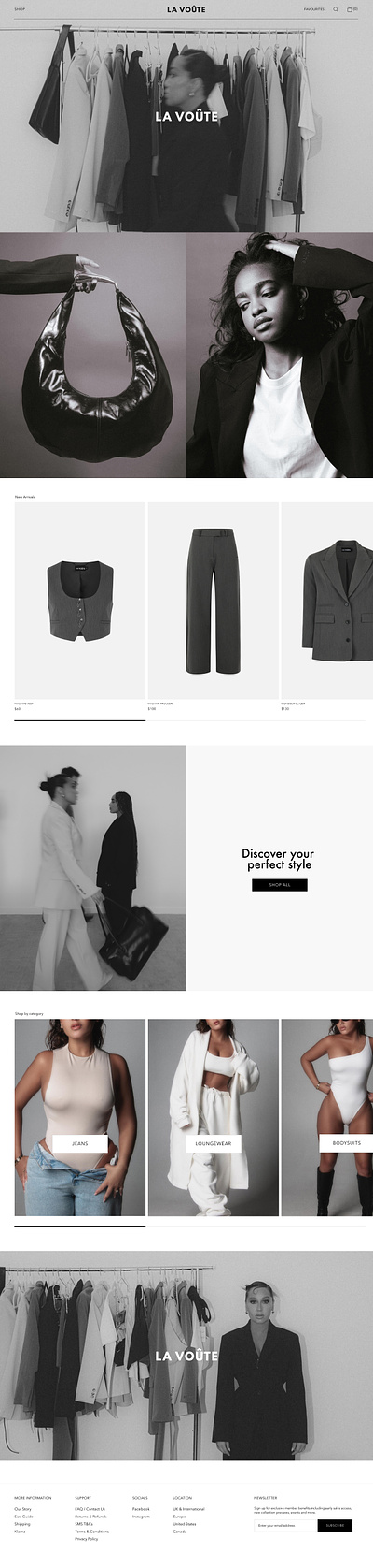 Minimalist Luxury Fashion E-commerce - Homepage ecommerce fashion high end high fashion luxury minimalist online business