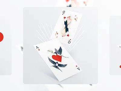 "Reine de cœur, à toi l'honneur" - Valentine's day ❤️ ace amour birds cards deck card game heart illustration love queen of hearts st valentin storytelling swallow tarot valentine valentines valentines day