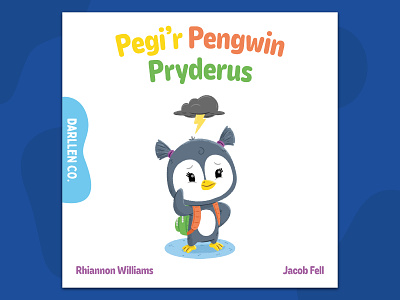 Welsh children's picture e-book board book character childrens cute cymraeg design illustration kids lit penguin picture welsh