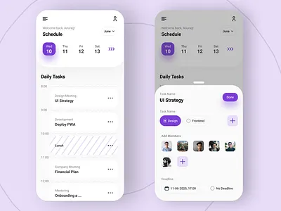 Meeting Scheduler app concept design figma ui user interface