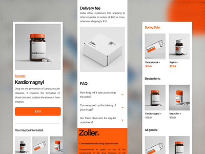 Zoller - drug store branding design figma graphic design ui web design