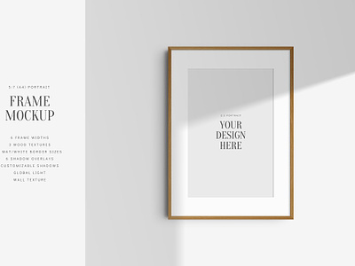 Frame Mockup 57 (A4) Portrait 5x7 a4 portrait frame mockup frame mockup 57 (a4) portrait frame mockup kit frame mockup psd frame mockup set wall art display wall art mockup wood frame mockup