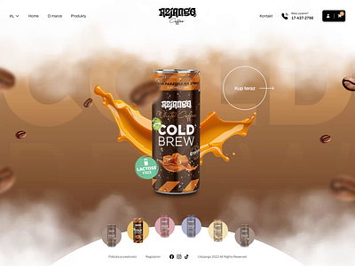 Cold Brew: Coffee Drinks 3d animation app branding coffee colors design drink illustration motion product slider transition ui web web design website