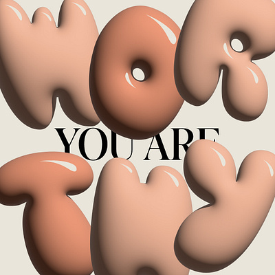 Worthy Quote 3d bubble design graphic design typography