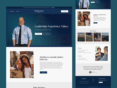 Candidate/Political Leader design ui ux web design wordpress