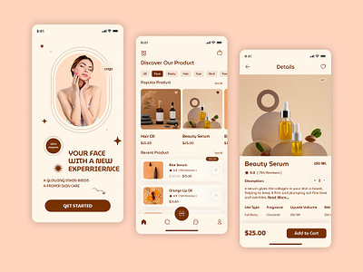 Beauty Essential App branding ui