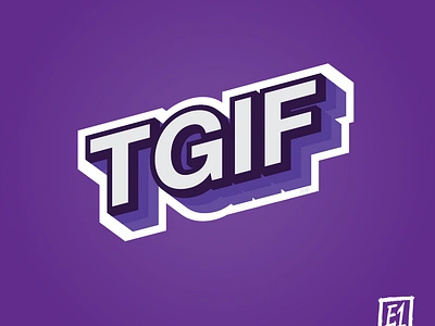 TGIF! adobe illustrator artwork graphic design logo design typography vector art