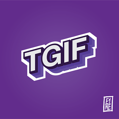 TGIF! adobe illustrator artwork graphic design logo design typography vector art