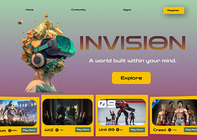 Gaming Website graphic design ui uichallenge