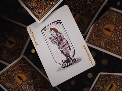 Wonka Playing Cards (Joker) design engraving etching illustration peter voth design playing cards theory11 vector