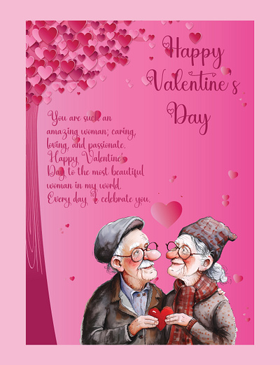 Happy Valentine's Day ai card happy valentines day illustrator love card pink card soulmate card valentines card valentines day card