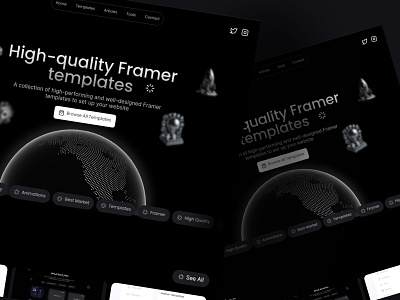 Digital Ecommerce framer Templates framer framer templates website