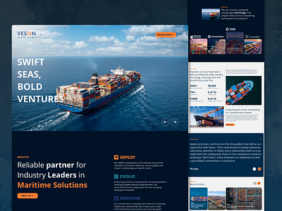 Sea Freight Website Design design figma ui ux web webdesign