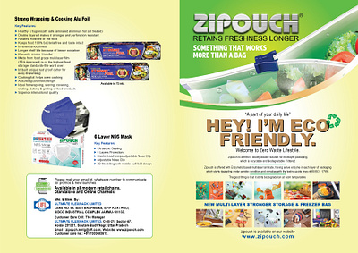 Uflex - Zipouch Leaflet branding logo uflex zipouch leaflet