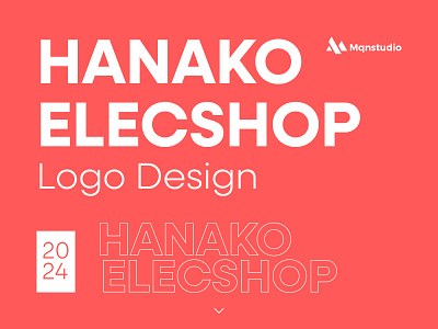 Hanako - Logo Design beautiful brand brand logo branding cute earphone electronic graphic design identity illustration logo logodesign logotype mark minimal modern playful red pastel smartphone woman