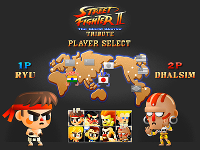 Street Fighter II: The World Warrior Tribute animation arcade capcom character design cute data gif graphic design illustration motion graphics stickers street fighter video games
