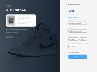 Make a payment appdesign bank details banking card payment clean design dailyui dark colors ecommerce minimalistic payment method payment system ui