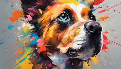 Colorful Canines art design graphic design illustration poster