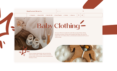 Online store "Children's Clothing" adobe baby children fashion figma illustration online store ui ux
