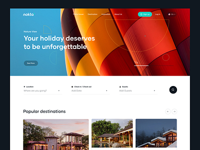 Nokta5 Website Concept Design book booking branding design holiday hotel travel ui ux vacation webdesign website