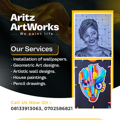Flyer design for ARITZ artworks flyer design graphic design social media designs
