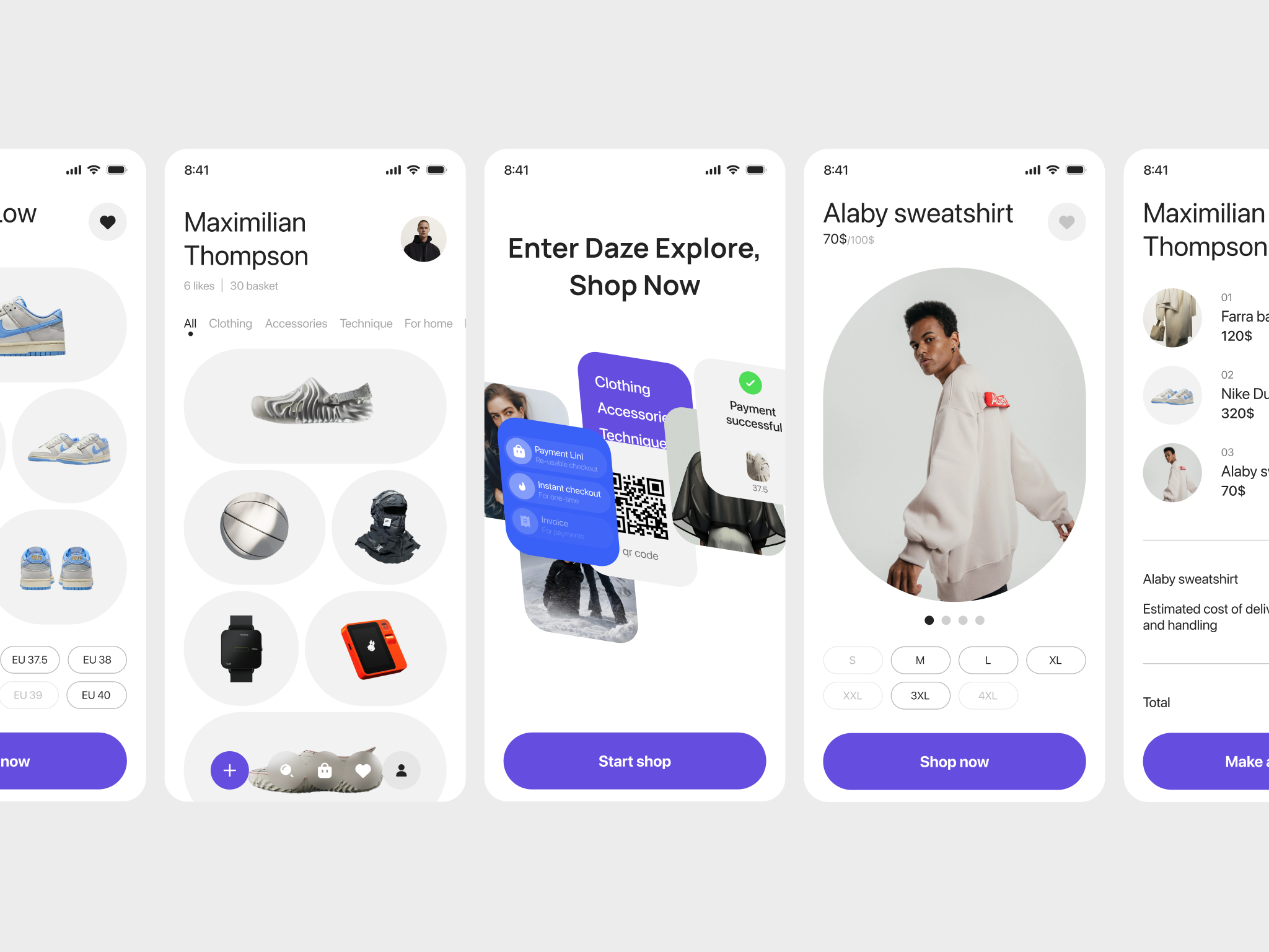 Daze - eCommerce mobile app app clothing design e commerce e commerce clothing ecommerce mobile mobile app mobile friendly mobile shop online retailer online shop shop shopify shopify store shopify theme store ui uxui woocommerce shop