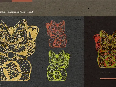 Year of the cat serpent design graphic design illustration logo typography vector