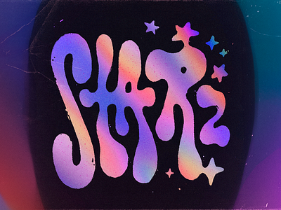 Starz illustration lettering star stars starz text type type design typography
