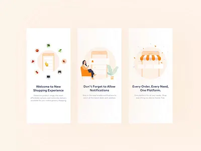 Shopping Onboarding UI Animation animation illustrator onboarding splash ui